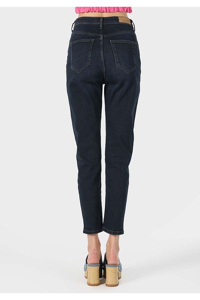 Colin's Mom Fit High Waist Slimming Leg Women's Dark Indigo Jean Trousers