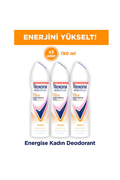 Rexona Kadın Sprey Deodorant Energise Bergamot & Yeşil Elma 150 ml
