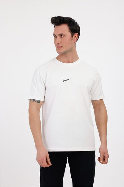 Decas GORGEOUS Crew Neck βαμβακερό μπλουζάκι - Λευκό