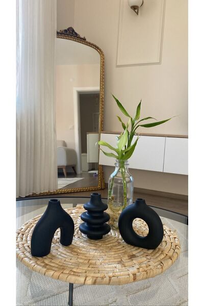 ogish مجموعة مزهرية صغيرة مقاس 10 سم مكونة من 3 مزهرية زخرفية مصغرة بتصميم بو...