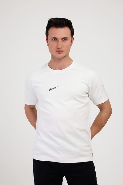 Decas GORGEOUS Crew Neck βαμβακερό μπλουζάκι - Λευκό