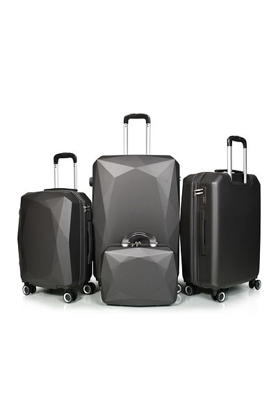 MORANO Luggage - Gray - Geometric pattern