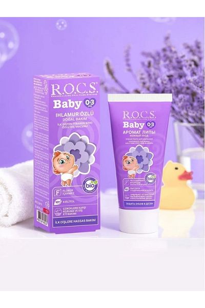 R.O.C.S. معجون أسنان للأطفال من عمر 0 إلى 3 سنوات بخلاصة الزيزفون 35 مل
