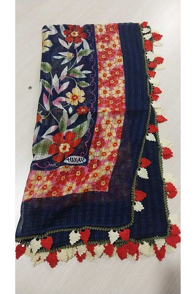 Papatyam Handcrafted Crochet Embroidered Writing/Crochet Embroidered/3.5 Edge Embroidered Writing/Dowry Yemeni/100X100/Polyester