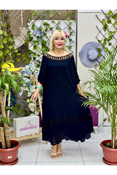 Punta Otantik VL3026 Vual Elbise Siyah