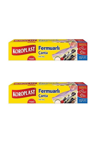 Koroplast Zippered Storage Bag Small Size 12-Pack X 2 Pcs