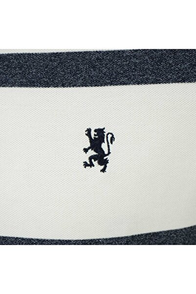 Giordano Men's Lion Embroidery Stripe Polo