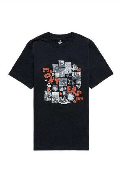 converse Tricou bărbătesc Vintage Collage Tee negru
