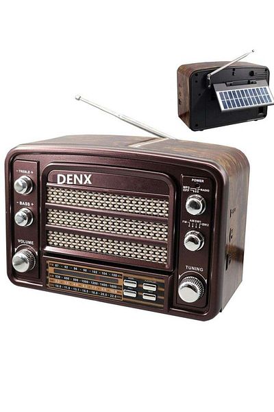 Denx راديو قابل لإعادة الشحن، راديو محمول AM FM ترانزستور بأفضل صوت، راديو يعمل بالطاقة الشمسية/البطارية،