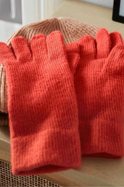 Tchibo Knitted Gloves, Red