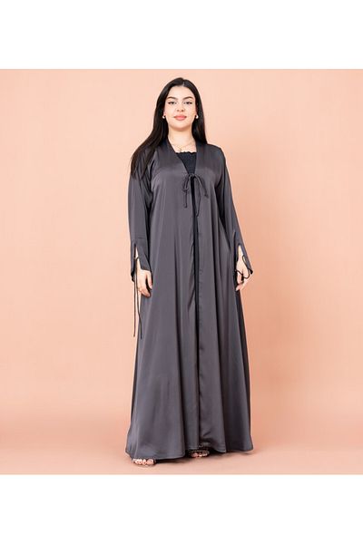IKKXA Front Tie Open Abaya