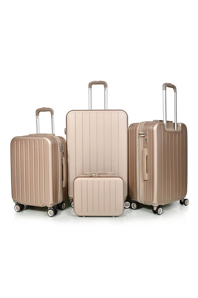 MORANO Morano 4-Piece Luggage Set Durable and Lightweight Spinner Wheeled Suitcase with Numbered Security Lock