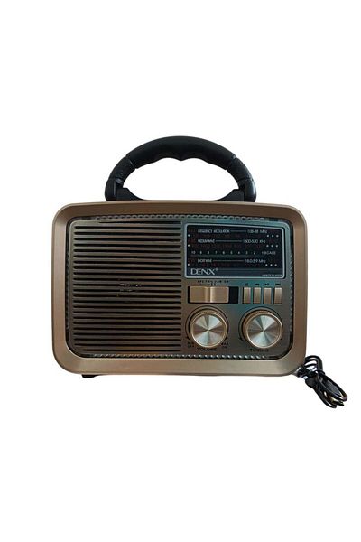 Denx راديو محمول كلاسيكي مع مكبر صوت بلوتوث ماركة DX2427