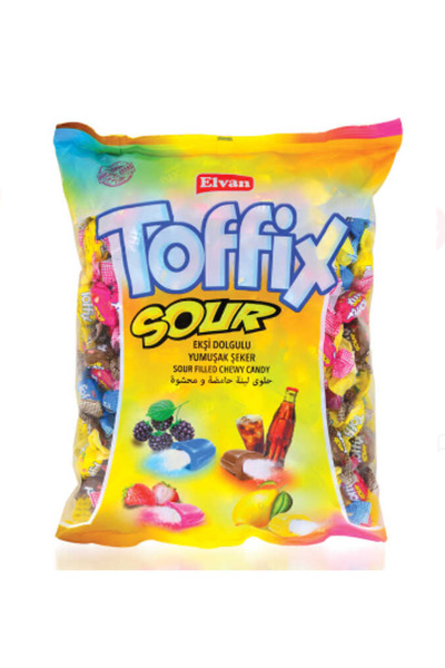 Elvan Toffix Sour Mix Şeker 300 gram (1 PAKET)