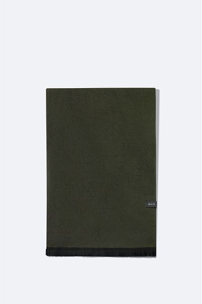 Avva Men's Green Tasseled Plain Shawl B009401