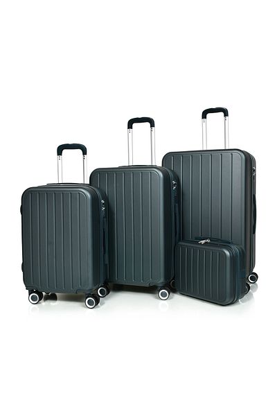MORANO Morano 4-Piece Luggage Set Durable and Lightweight Spinner Wheeled Suitcase with Numbered Security Lock