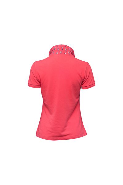 ANEMOSS Seagull Women's Polo Neck T-Shirt, Pink, L