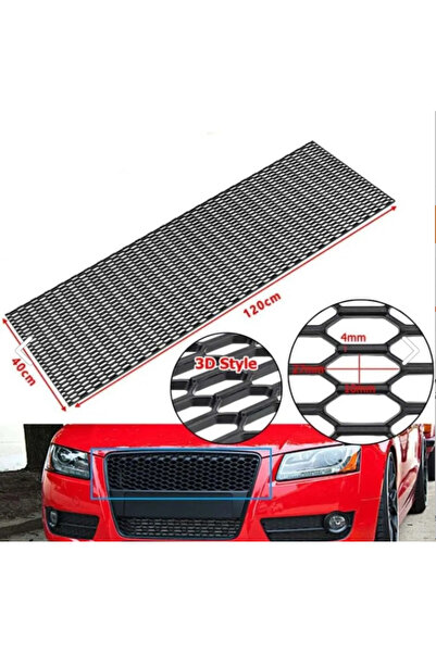 FV-TUNİNG ABS Plastik Panjur Teli 120x40 cm Siyah Bal Peteği 120.40