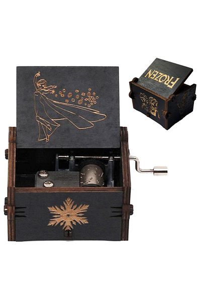 Choice let it go 2 Wooden Music Box Frozen Beauty and Beast Hand Cranked Home Decoration Carved Musical Box