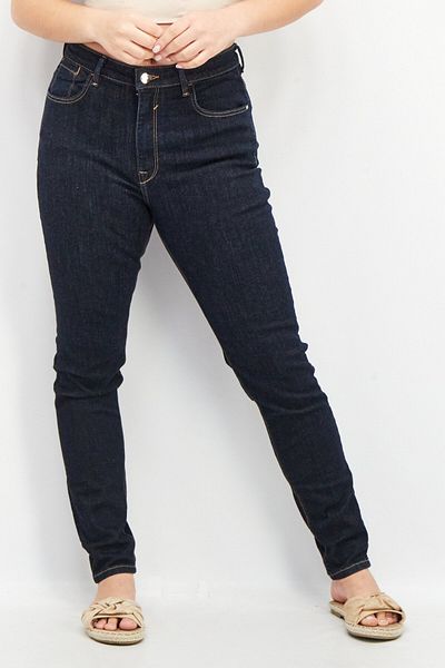 Esprit Women Regular Fit Solid Stretchable Denim Jeans, Navy Blue