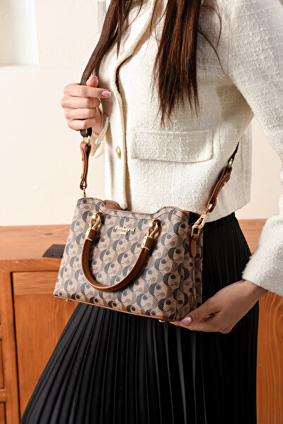 Cacharel Paris Women's Hand and Shoulder Bag Monogram Fabric