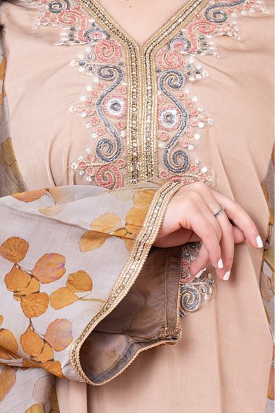 IKKXA Modern Embroidered Jalabiya