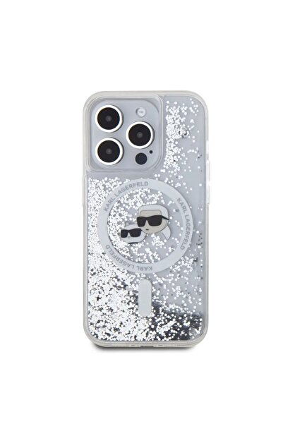 Karl Lagerfeld Θήκη για iPhone 15 Pro Max Liquid Glitter MagSafe, Karl Lagerfeld - Διαφανής