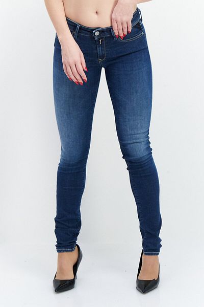 Replay Women Skinny Fit Washed Stretchable Jeans, Blue