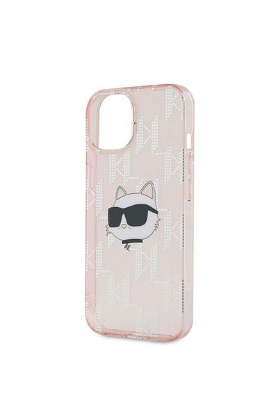 Karl Lagerfeld Carcasă pentru iPhone 15 IML Luxury, Karl Lagerfeld - Roz