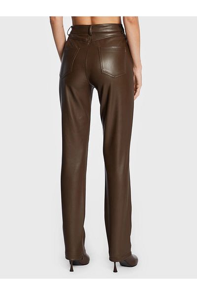 Guess GUESS CAROLINE PANTS women's brown trousers