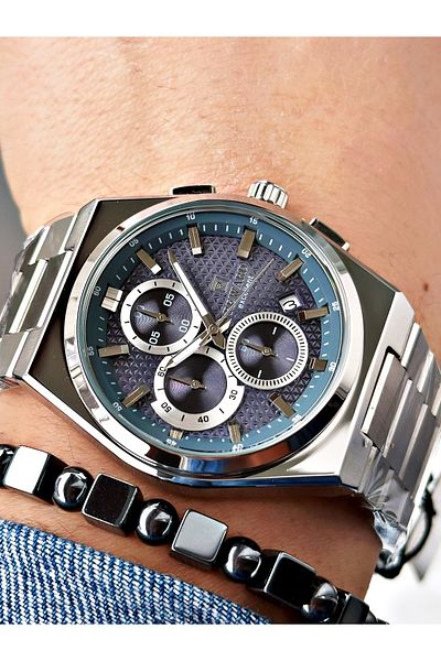 Reward Silver Color Functions Active Steel Strap Men's Wristwatch + BRACELET