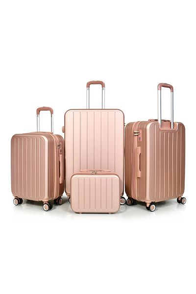 MORANO Morano 4-Piece Luggage Set Durable and Lightweight Spinner Wheeled Suitcase with Numbered Security Lock