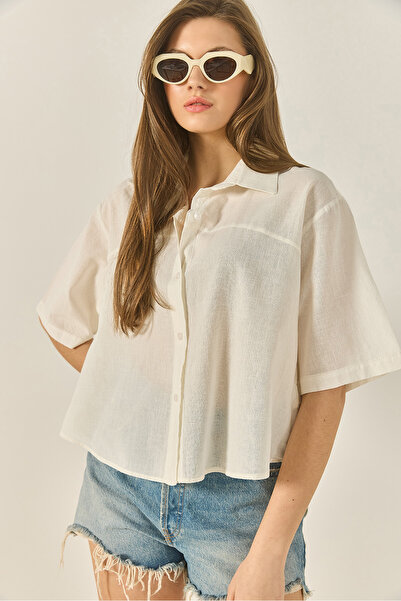 Bianco Lucci Women's Half Sleeve Cotton Summer Comfortable Shirt 34439 60283279