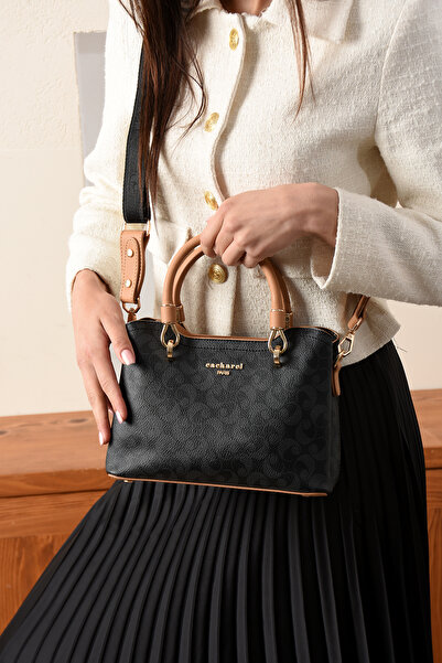 Cacharel Paris Women's Hand and Shoulder Bag Monogram Fabric