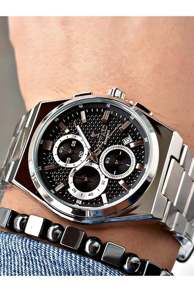 Reward Silver Color Functions Active Steel Strap Men's Wristwatch + BRACELET