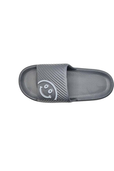 TECOS Men's beach or pool slippers, Tecos®, gray, size 44-45, 28 centimeters, HAPPY FACE