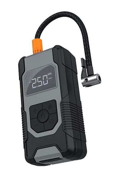 Denx منفاخ هواء إطارات سيارة لاسلكي بقوة 120 وات مع شاحن محمول ومصباح يدوي LED عالي السطوع وقوي