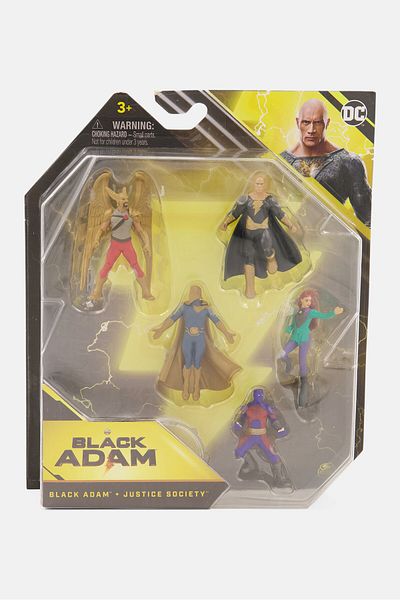 DC Set Of 5 Black Adam With Justice Society Mini Figure, Black Combo