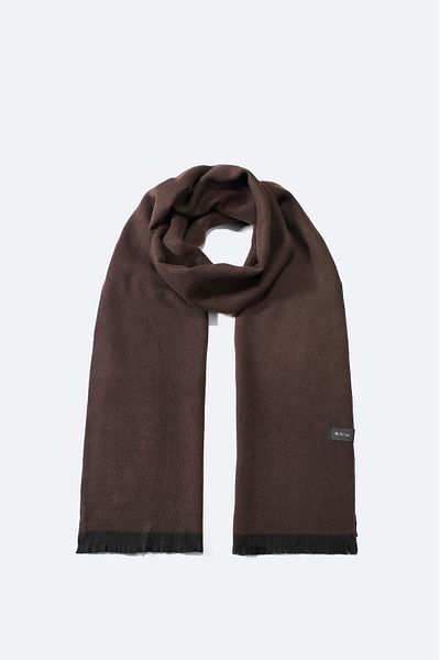 Avva Men's Brown Tasseled Plain Shawl B009401