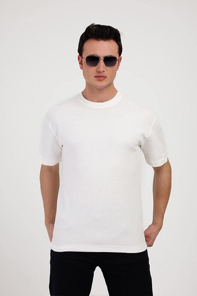 Decas Βαμβακερό μπλουζάκι VIGOR Crew Neck - Λευκό