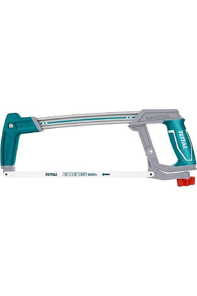 TOTAL Hacksaw Frame with 65Mn Blade - 12 Inch (300mm), Industrial-Grade Cutting Tool - THT54106