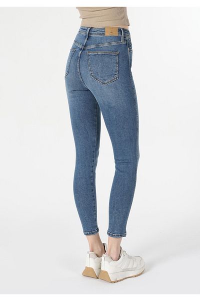 Colin's Pantaloni skinny cu talie înaltă, cu picioare înguste, pentru femei, indigo
