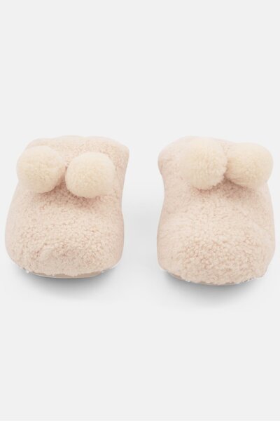 Fitflop Women Shuv Pom Pom Clogs,Ivory