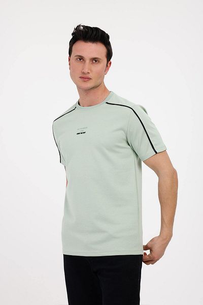 Decas THE WAY Crew Neck βαμβακερό μπλουζάκι - Ανοιχτό πράσινο