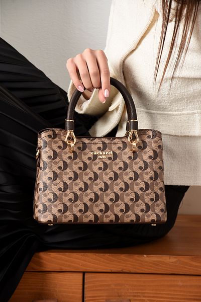 Cacharel Paris Women's Hand and Shoulder Bag Monogram Fabric