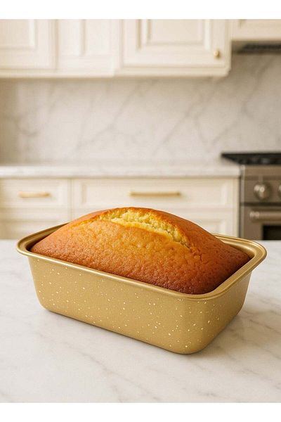 ALMUFARREJ Gold Granite Rectangular Cake Pan 22cm