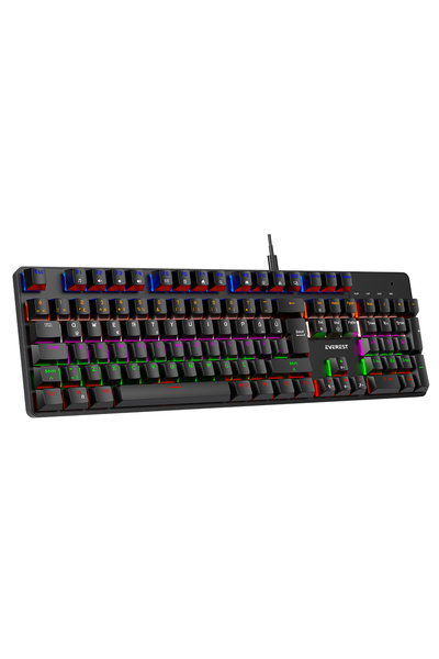 Everest KB-Mekanik 1 Lumos USB Rainbow Aydınlatmalı Full Anti-Ghosting Mekani...