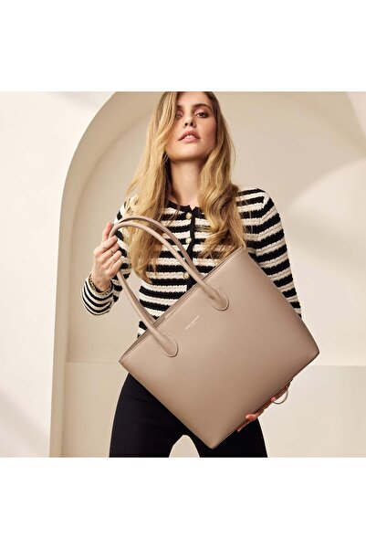 Isabel Bernard Honoré Schultertasche, Einkaufstasche Taupe