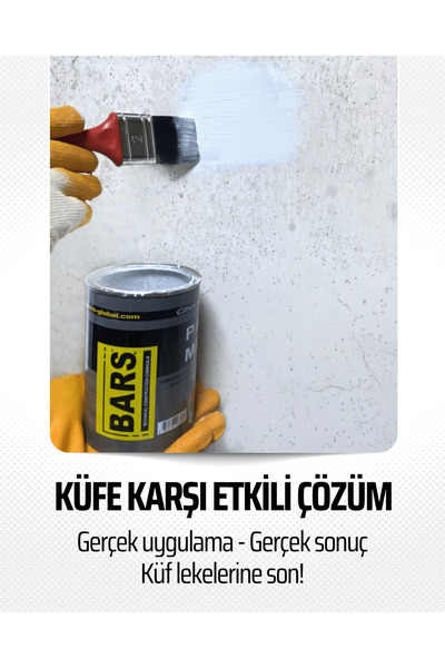 BARS Küf Ve Rutubet Önleyici Boya – Nefes Alan, Anti Bakteriyel, Iç Dış Cephe Duvar Boyası