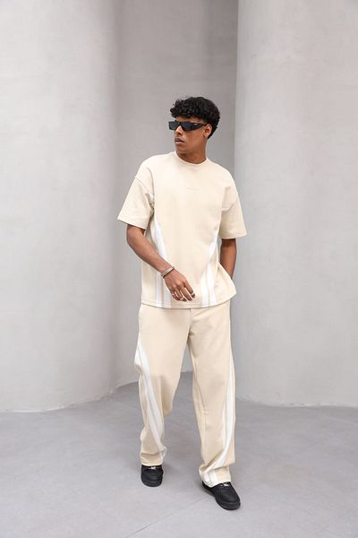 The Champ Clothing Ανδρικό casual κοστούμι με λεπτομέρεια με ρίγες με ρίγες